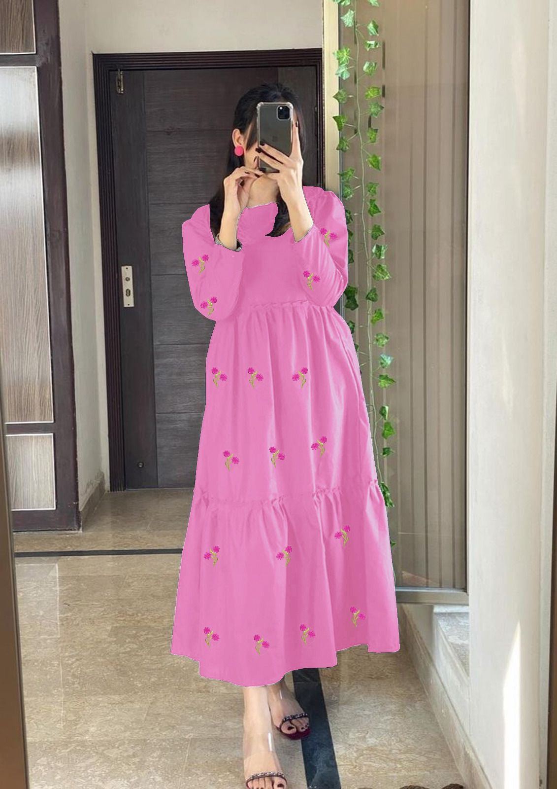 Linen Floral Maxi