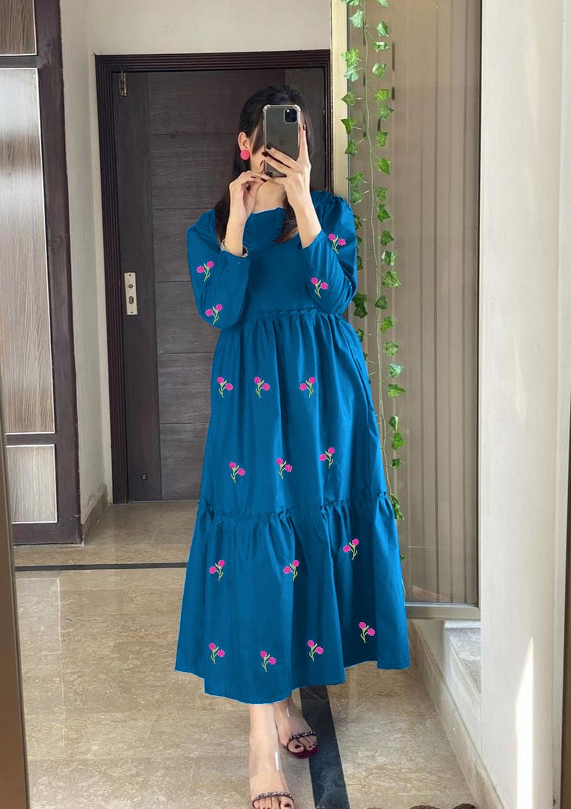 Linen Floral Maxi