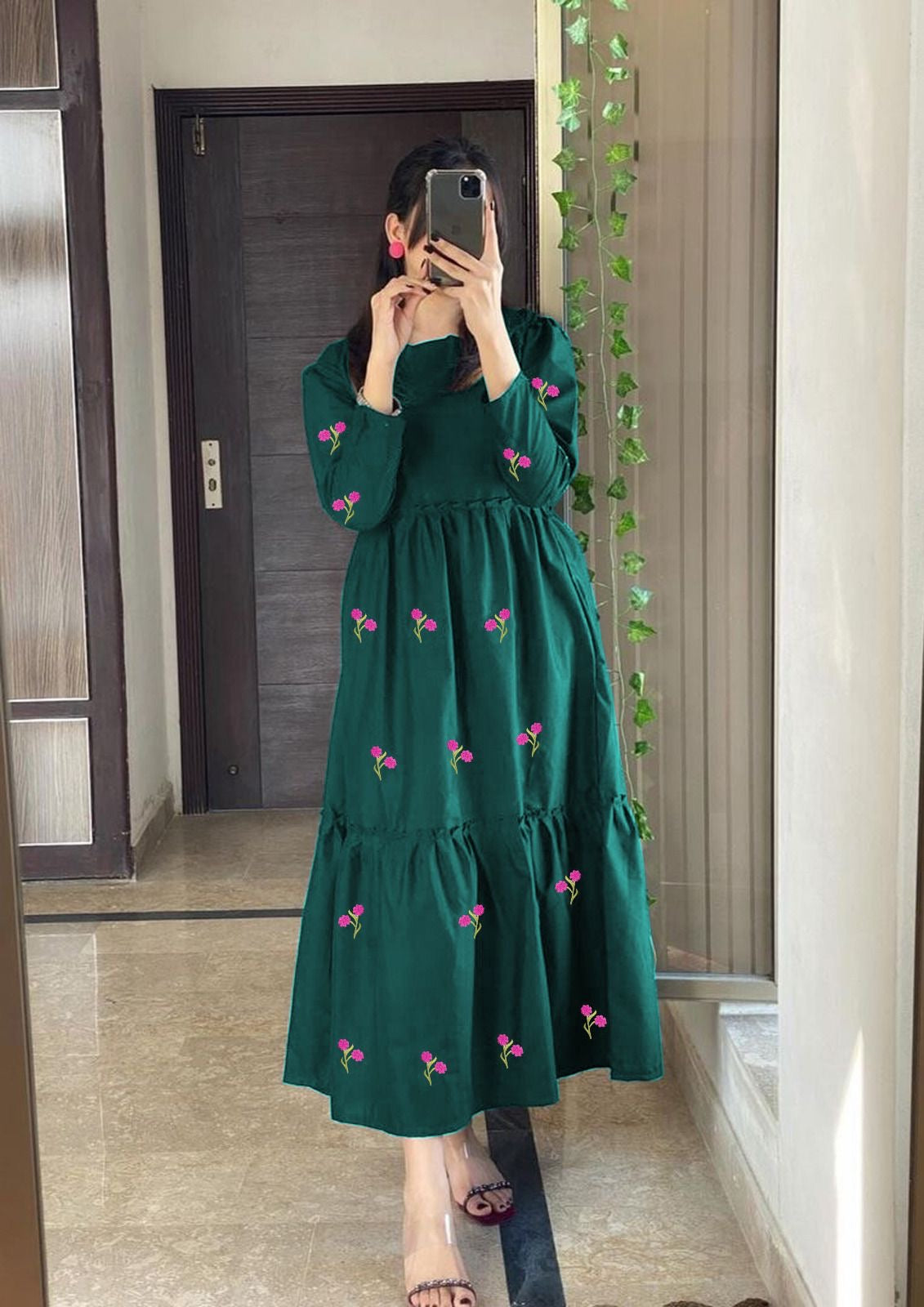 Linen Floral Maxi