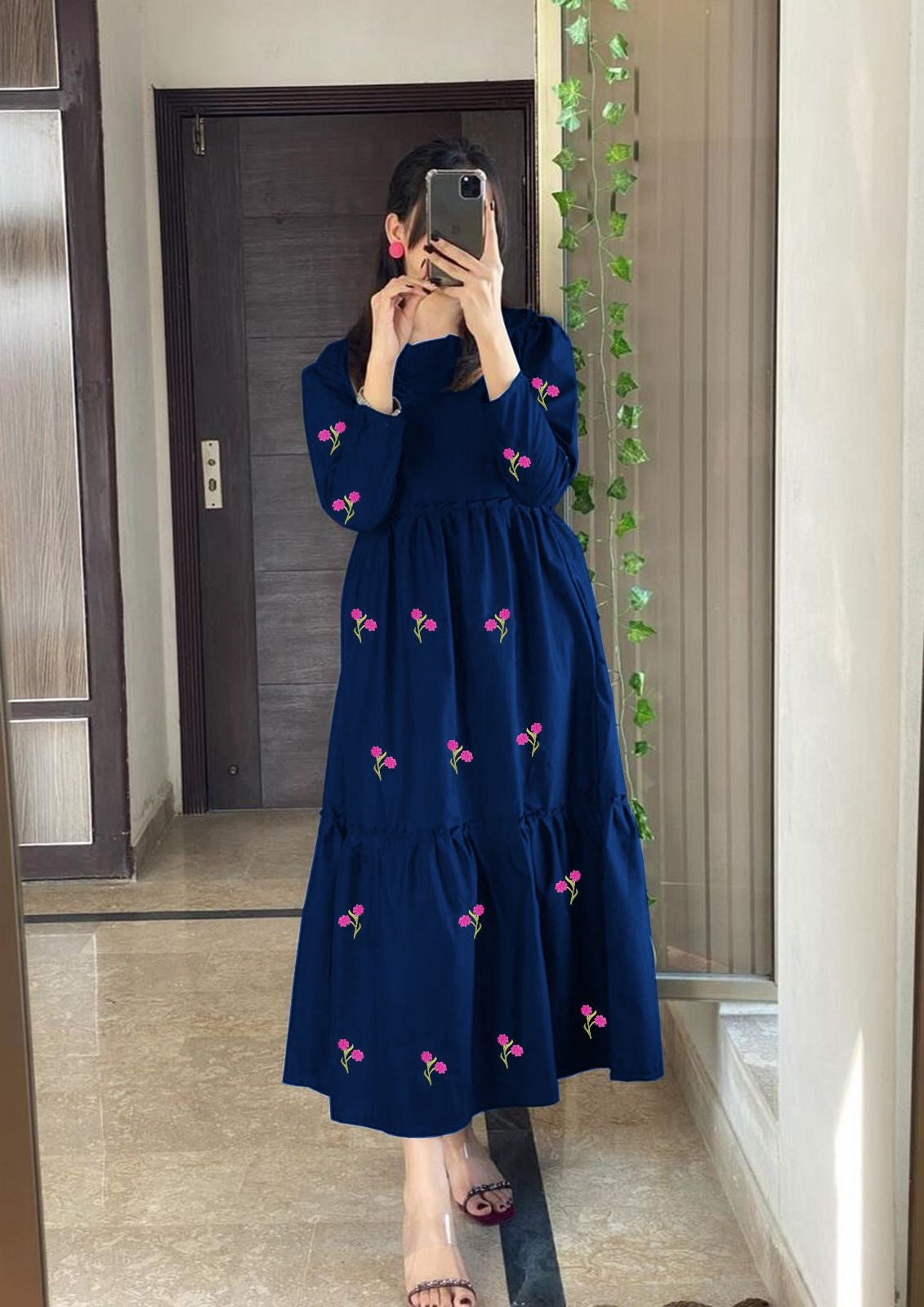 Linen Floral Maxi